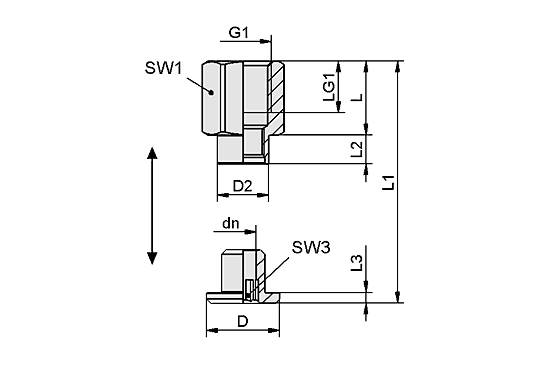 Dimensional drawing SC-AR IG SPOB1f